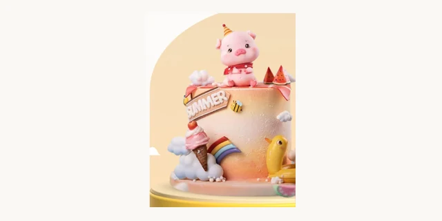 Cake decorated with a pink fondant bow made from professional moisture-resistant gum paste